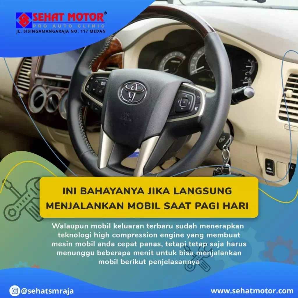 langsung menjalankan mobil saat pagi hari