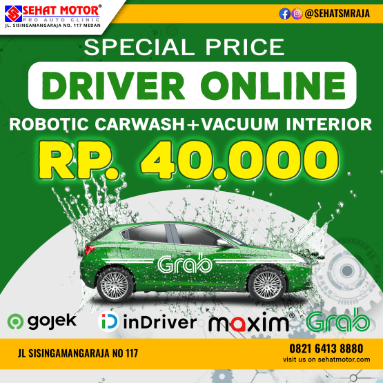 Promo Cuci Mobil Ojek Online Medan