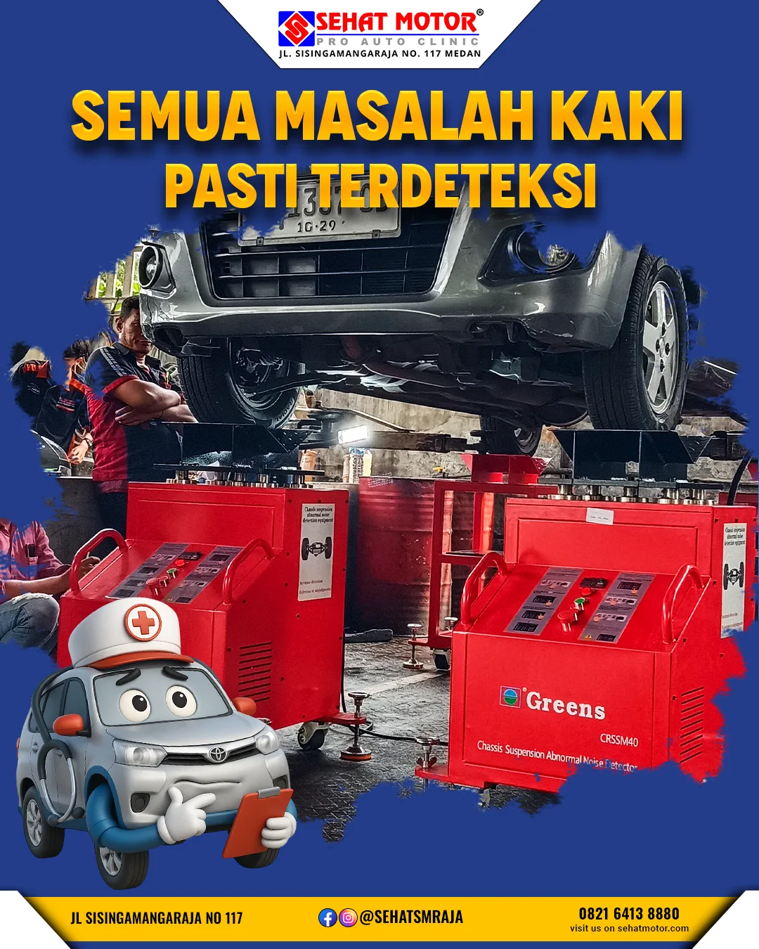 semua masalah kaki mobil terdeteksi